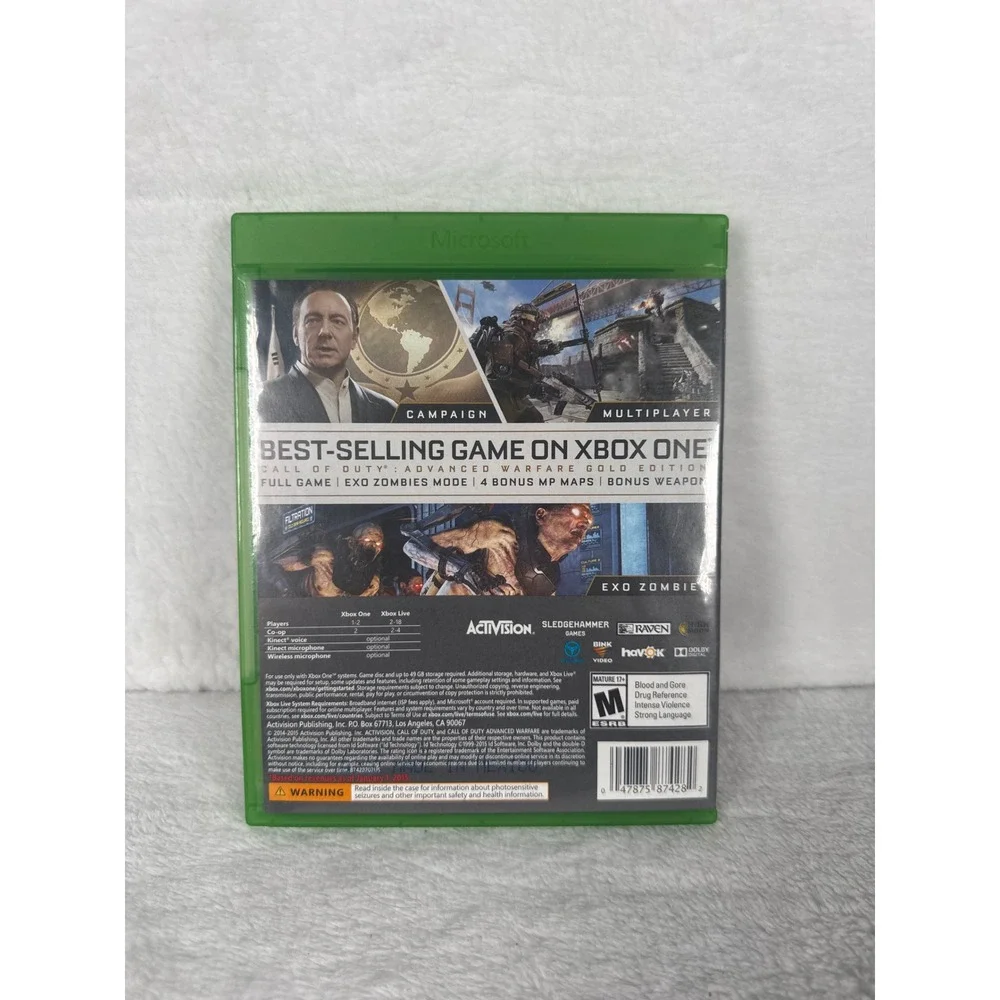 Activision Call of Duty Advanced Warfare Xbox One OS Excellent Gold Edition DLC